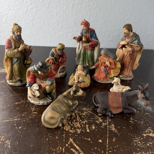 Vintage ceramic nativity - vintage,