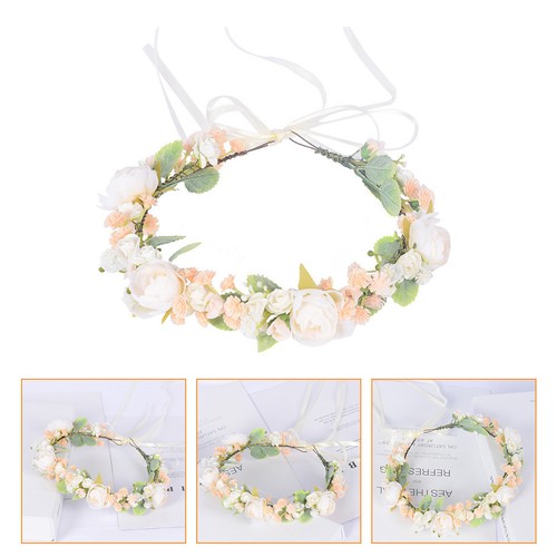 Flower girl headband garland - girl,
