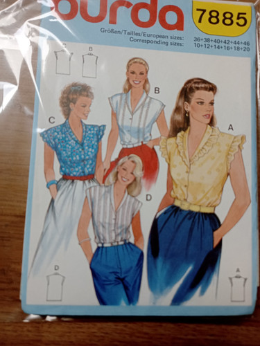Burda 7885 misses - misses, -sizes