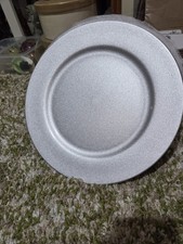 Set Of 5 Round Silver Charger