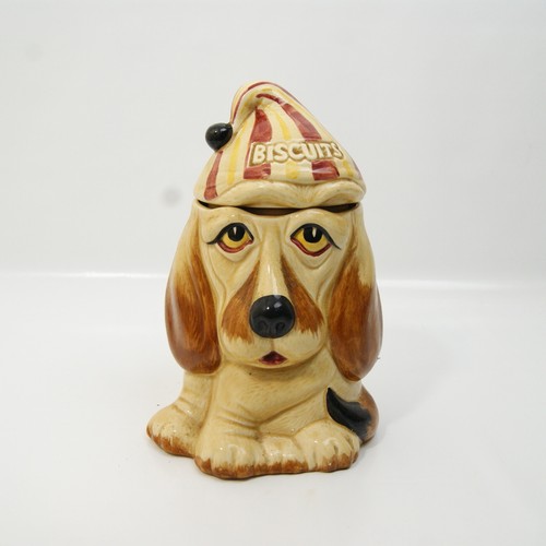 Vintage biscuit jar - jar, dog