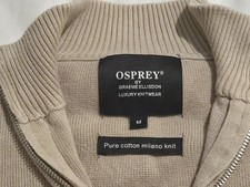 Osprey by graeme ellisdon luxury knitwear size medium pure cotton milano knit