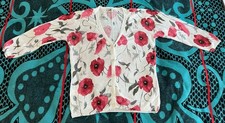 Laura Ashley White Poppy Print