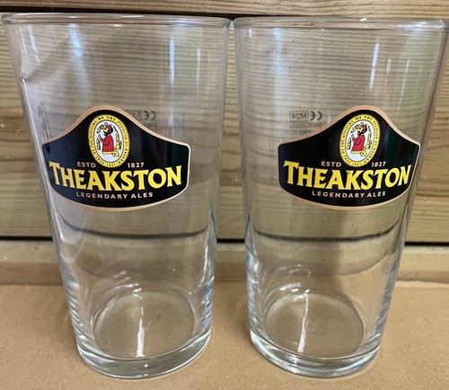 Theakston ale pint glasses - 2,
