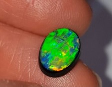 Australian Lightning Ridge Opal Oval Cabochon Doublet 10x7x3mm 1.63ct