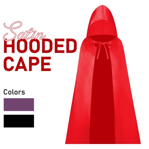Children satin hooded cape - satin,