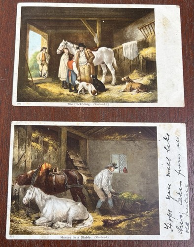 Vintage george morland horses - vintage,