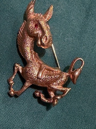 Vtg gold tone - gold, donkey