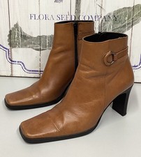 Dune Women’s Stylish Tan Leather Ankle Boot Size UK 4 EUR 37