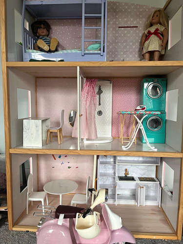 Storey wooden doll house - wooden,