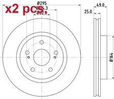 X2 PCS FRONT BRAKE DISC ROTOS