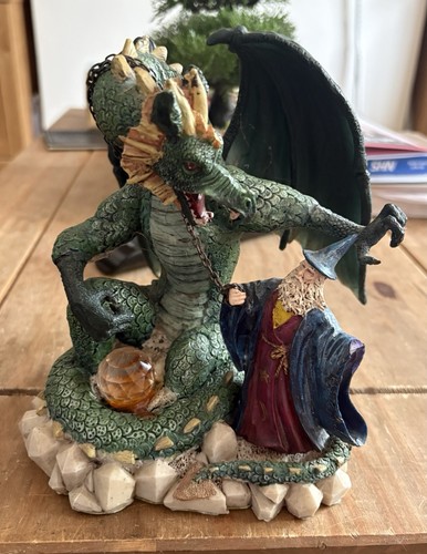Fantasy dragon and wizard - fantasy,