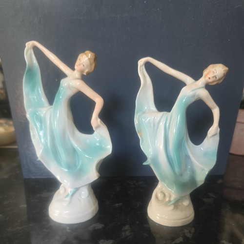 Art deco blue porcelain - art,