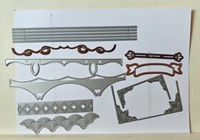 Mixed Die Set - Borders, Edges, Banners - Different Shapes & Designs