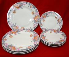 Crown Dynasty dinner plates 10.5 inch  + 7.5 inch- x4 of each – pre –owned
