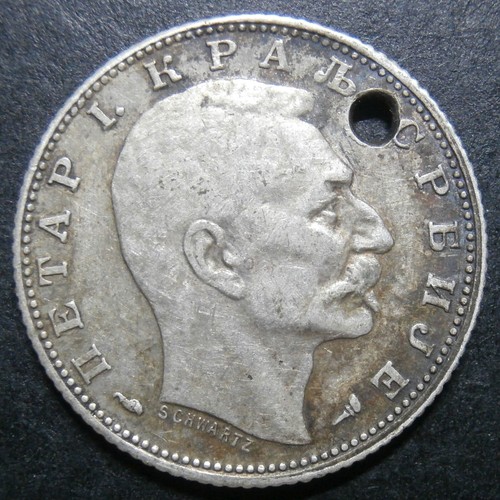 Serbia dinar 1915 with - serbia,