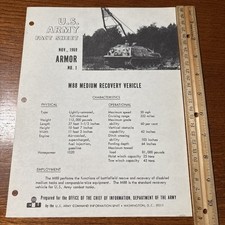 VTG 1969 U.S Army Fact Sheet