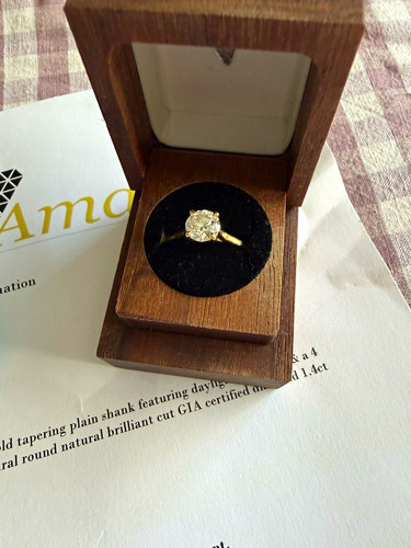 18ct yellow gold solitaire - 18ct,