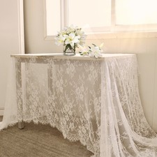 White Vintage Lace Table Cloth