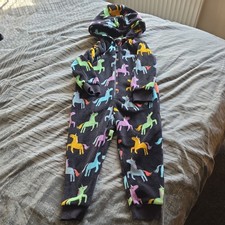 M&S Unicorn One-Piece Footless Hooded Cosy Bodysuit, 18-24m