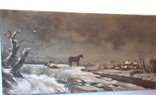 Vintage Oil on Canvas Painting