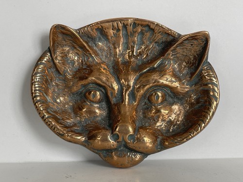 Vintage solid brass cat - solid,