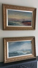 Fine Pair Victorian Seascapes