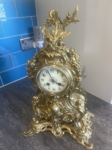 Antique bronze mantel japy - bronze,