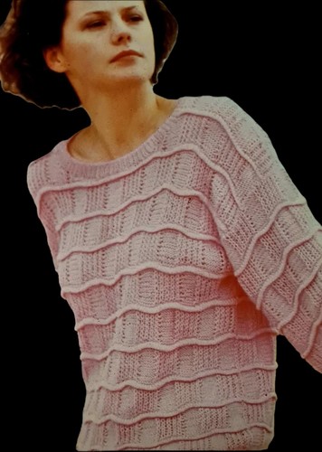 1980s wavy horizontal rib - 1980s,
