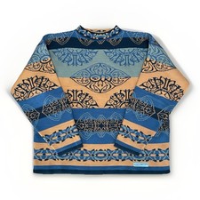 Vintage O'Neill 90s Surf Ski Pattern Knitted Knit Jumper Sweater Reversible XL