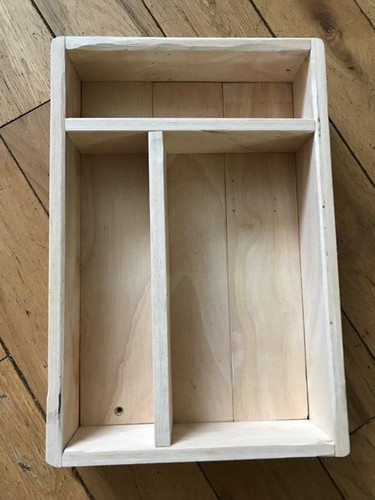 Reclaimed wooden desk tidy