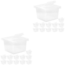 Set of 2 Snake Cage Ventilative Reptile Plastic Breeding Container Accessory