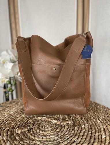 Accessorize tan suede leather
