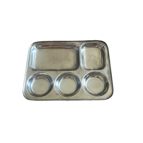 Stainless steel thali - steel, 5