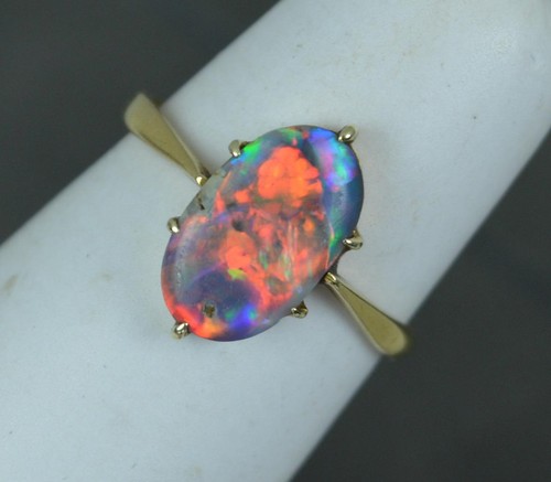 Antique natural black - black, opal