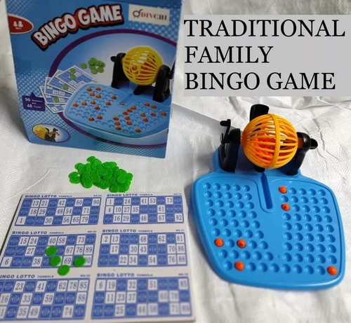 Blue family bingo game - blue,