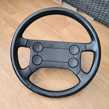 VW GOLF POLO PASSAT SCIROCCO MK1 Mk2 GENUINE LEATHER STEERING WHEEL 191419091C