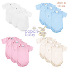 Baby Bodysuits Vests 3 Pack BOY / GIRL Cotton Babygrow Short Sleeve NEWBORN -24M