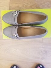 Ladies' Brand New Leather Hotter Shoes in Duck Egg Blue  Size 5.5