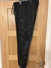 BOOHOO MAN Black Cargo Joggers Excellent Condition Size M