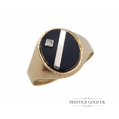 Vintage 9ct gold diamond - 9ct,