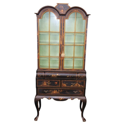 Chinoiserie ebonized and paint - chinoiserie,