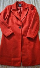 Ladies Size 12 Orange Wool Dept 19 Coat