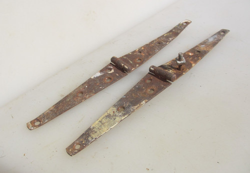 Antique iron hinge straps old - antique,