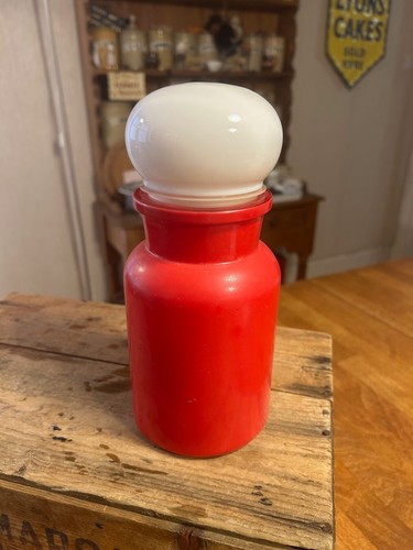 Vintage large red glass - large,