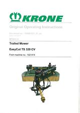 Krone Trailed Mower EasyCut TS 320 CV Operators Manual TS320CV