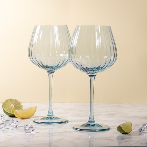 Gin glasses blue set - gin, 2