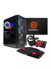 CyberpowerPC i3 12100F GTX 1650 500GB SSD Complete PC Gaming Bundle + Monitor