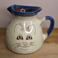 Studio Pottery Cat Jug Hand