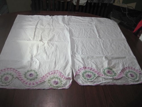 Vintage cotton pillowcases - cotton,